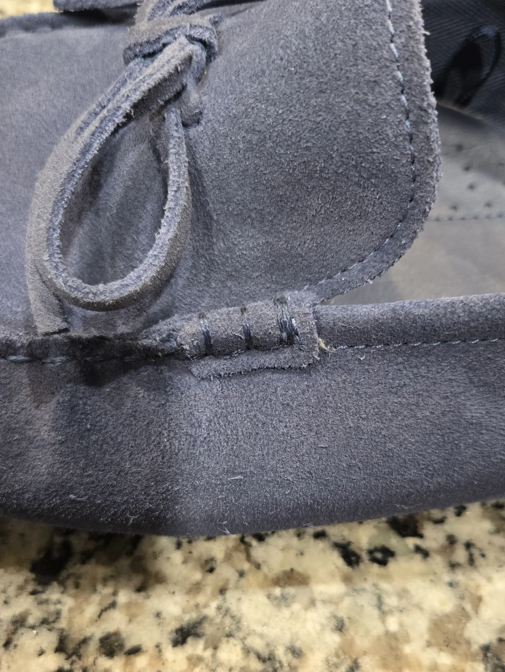 ZARA MEN'S DRIVING MOCCASINS. W/ FRONT TIE BOW DETAIL. SIZE EU 43 = US. 10. BLUE
